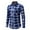 Blue, variant on WREESH Men's Button Down Shirts Elegant Long Sleeve Plaid with Turn-Down Collar and Modern Print Red