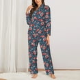 thumbnail image 2 of Fotbe Gnome Love USA Pattern Long Sleeve Pajama Set for Women,Sleepwear Set,2-piece Loungewear Set,Soft PJs Comfy Nightwear with Pockets -Medium, 2 of 7