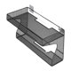 thumbnail image 3 of Cesta de pared para enrutador, soporte de instalación sin taladro, 2 capas, enchufe de administración 30CMX10CMX20CM, 3 of 7