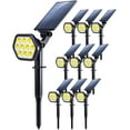 thumbnail image 1 of ZXNYH Solar Lights Outdoor,10 LED Landscape Spotlights Solar Powered Wall Lights 2-in-1 Wireless Adjustable Security Decoration Lighting for Yard Garden Walkway Porch Pool Driveway, 1 of 8
