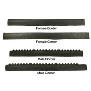 FlooringInc (5/8) Thick Evolution Rubber Floor Tiles - Equipment Mats, Gym Flooring and Utility, Black
