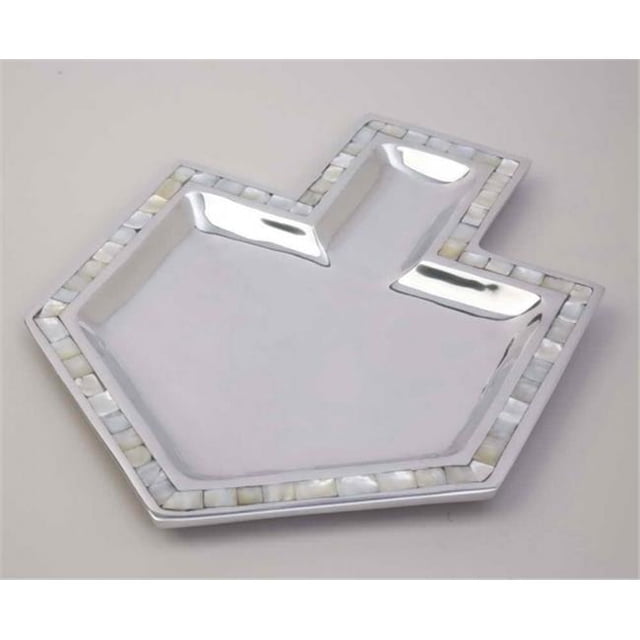 GiftMark DT-5 Aluminum Dreidle Tray w White In Lay