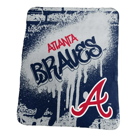 Logo Brands Atlanta Braves 50" x 60" Classic Graffiti Fleece Throw Blanket