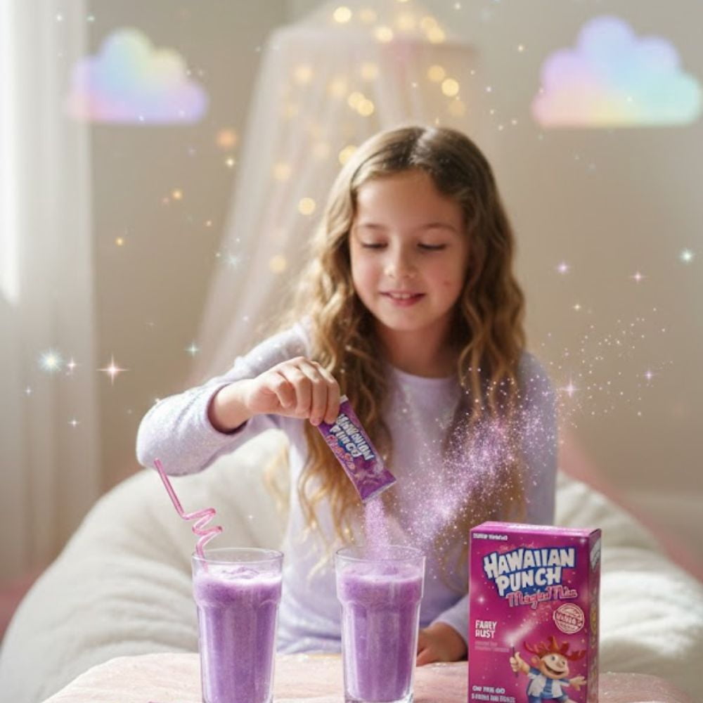 Hawaiian Punch Magic Mix Fairy Dust Drink Mix (2 Pack)  Zero Sugar On-The-Go Powder Sticks with Vitamin C