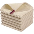 thumbnail image 2 of Paños de cocina de algodón Skycarper, suaves y absorbentes, paquete de 12, ideales para la limpieza del hogar o la cocina (6 beige + 6 marrones), 2 of 7