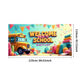 thumbnail image 1 of Colorful Back to School Welcome Banner with Books Pencils and School Bus Decors Party Backdrop Photography Props for Classroom Decor School Event Opening Ceremony Decorations, 1 of 4