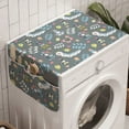 thumbnail image 1 of Nursery Washing Machine Organizer, Childish Earth Worms Ladybugs Birds Flowers Pastel Nature Love Hearts Doodle, Anti-slip Fabric Top Cover for Washer and Dryer, Grey Multicolor, by Ambesonne, 1 of 1
