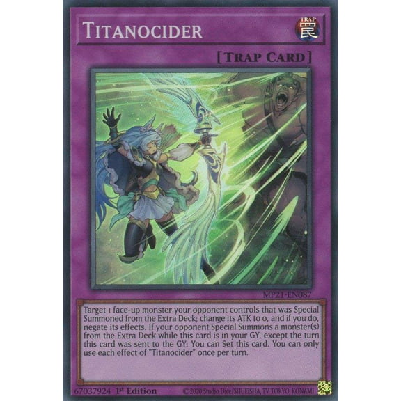 YuGiOh 2021 Tin of Ancient Battles Super Rare Titanocider MP21-EN087