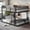 Black + Metal + Queen, variant on Queen over Queen Bunk Bed with Ladders & Guardrails, Upgraded Round-Pipe Metal Frame, Stylish & Versatile for Any Room,Black