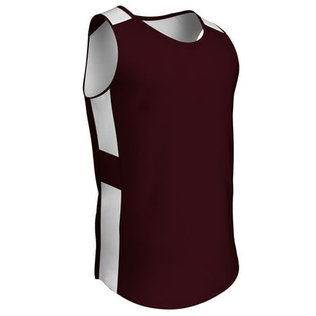 Crossover Reversible Basketball Jersey Adult X-Large Maroon and White