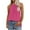 Hot Pink, variant on Turilly Fashion Women Summer Solid V-Neck T-Shirt Sleeveless Bandage Casual Blouse Tops Hot Pink M