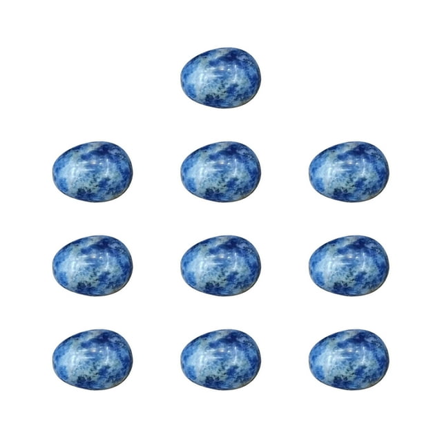 Mini Huevos de Pájaro de Ágata Cristalina de 20 Mm (Juego de 10 Unidades) | Piedras Naturales Pulidas para Huevos de Pascua | Pequeños Cristales Curativos Decorativos de 2 Cm | Incluye Bolsa de Regal