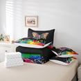 thumbnail image 6 of Homewish Diamond Butterfly Printed 7-Piece Twin Bedding Sets,Watercolor Splash Ink Bedding Comforter Set,Painting Artistic Sheet Sets For Girl Kids,Luxury Bedroom Decor, 6 of 8