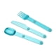 thumbnail image 2 of Juego de cubiertos para acampar, vajilla para exteriores, juego de cuchara y tenedor, utensilios de cocina reutilizables y portátiles Azul, 2 of 9
