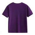 thumbnail image 5 of Gubotare Toddler T Shirts Cotton Summer Tshirts Boys Girls Basic Tee Undershirts Short Sleeve Clothes Crew Neck Shirts 2T 3T 4T 5T 6T 7T 8-12Years,Dark Purple 10-12 Years, 5 of 8