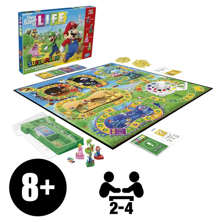 The Game of Life: Super Mario Edition Board Game for Kids Ages 8 and Up