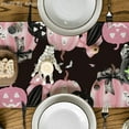 thumbnail image 3 of SM-XLHN Pink Jack-O-Lantern Pumpkin Bat Halloween Table Runner, Holiday Kitchen Dining Table Decoration for Indoor Outdoor Home Party Decor 13 x 72 Inch, 3 of 6