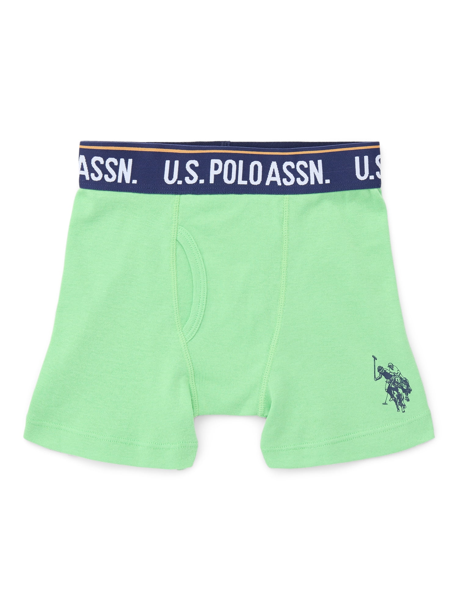 U.S. Polo Assn. Boys Cotton Tagless Underwear Boxer Briefs, 5- Pack, Sizes (S-XXL)