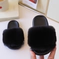 thumbnail image 2 of XIYON Girls Slippers Kids Fuzzy Open Toe House Shoes Warm Winter Slip On Cozy Bedroom Slippers, 2 of 5