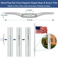 thumbnail image 6 of Flagpole Hardware Repair Parts Kit,50 Feet Halyard Rope+3" Silver Ball+6" Zinc Alloy Cleat+4 Metal Swivel Snap Clips+Aluminum Alloy Flagpole Truck with Nylon Pulley for 1.6"-2" Flag Poles, 6 of 8