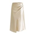 thumbnail image 7 of fatyb Womens Satin Maxi Skirts Elegant Flowy Silk Skirt High Waisted A-Line Long Skirts for Women, 7 of 7