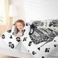 thumbnail image 4 of Homewish High Heels Perfume 7-Piece King Bedding,Classic Leopard Bowtie Print King Bed in a Bag,Gray,Light Gray Reversible, 4 of 8
