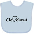 thumbnail image 3 of Inktastic Cleveland Heart Handwriting Black Boys or Girls Baby Bib, 3 of 4