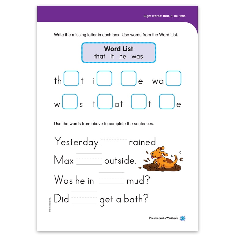 Scholastic, Phonics Jumbo Workbook, ISBN 9781338873924, Paperback