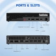 thumbnail image 7 of Lenovo ThinkStation P3 Tiny Workstation for Business, Intel 20-Core i7-14700, NVIDIA T1000, 32GB DDR5, 1TB SSD, HDMI, DP, Wi-Fi 6, W11 Pro, Black, 7 of 7