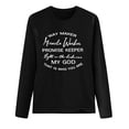 thumbnail image 3 of Trendfront Womens Faith Slogan Graphic T Shirts Crewneck Long Sleeve Religious Print Casual Fall Tee Tops for Women, 3 of 4