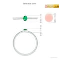 thumbnail image 6 of Angara Natural 0.12 Ct. Emerald Solitaire Ring in Sterling Silver for Women (Ring Size: 3.5), 6 of 11