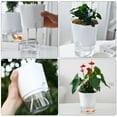 thumbnail image 2 of Toyvian Self-Watering Indoor Planter with Transparent Plastic Design, White, Simple Style, 1 Set for Easy Plant Care, 2 of 7