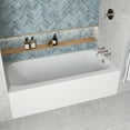 thumbnail image 3 of Streamline NAL-5300-BNK 66 in. x 32 in. Acrylic Right-Hand Drain Alcove Bathtub in Glossy White With External Drain in Brushed Nickel, 3 of 10