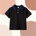 thumbnail image 5 of Fancifize Girls Boys Henley Basic Shirts Short Sleeve School Uniform T Shirt Summer Short Sleeve Collared Tops for Kids 2-14 Years, 5 of 5