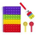 thumbnail image 1 of Push Bubble Notebook Con Llavero Pen Cap College Ruled Paper Stress Relief Toy Gift Para La Escuela Home College Office Silicone Supplies Set Methold EL017039-04, 1 of 5