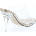 thumbnail image 5 of Static Footwear Women's Dressy Peep Toe Clear Transparent Strap Slip On Clear Heels, 5 of 7