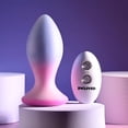 thumbnail image 6 of Evolved Paradise Rechargeable Silicone Vibrating Anal Plug, Pink/Purple, 6 of 6