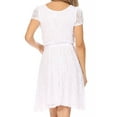 thumbnail image 3 of Women's Floral Lace Dress Short Sleeve Party Dress, 3 of 6