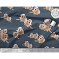thumbnail image 2 of Soimoi Moss Georgette Fabric Golden Retriever Dog Fabric Prints by Yard 42 Inch Wide, 2 of 3