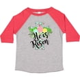 thumbnail image 3 of Inktastic He is Risen Floral Print Cross with Beautiful Flowers Boys or Girls Toddler T-Shirt, 3 of 5