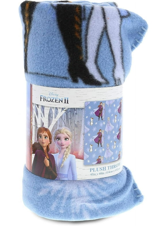 Disney Frozen Magical Fleece Throw Blanket - Princess Elsa & Anna Kids Fleece Throw Blanket for Girls & Boys, Soft & Cozy Plush Lightweight Plush Fabric Bed Cover Decor - Size 45x 60