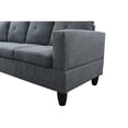 thumbnail image 4 of Star Home Living Corp Chris Microfiber Fabric Left Facing Sectional Dark Gray, 4 of 7