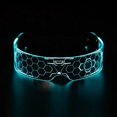 thumbnail image 1 of Gafas con luz LED Cyberpunk, gafas con visera LED futuristas, gafas con visera electrónica, perfectas para festivales de cosplay, fiestas, discotecas, DJ, música, conciertos, disfraces, 1 of 5