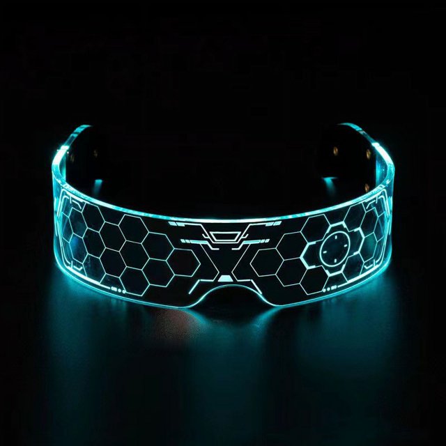 Gafas con luz LED Cyberpunk, gafas con visera LED futuristas, gafas con visera electrónica, perfectas para festivales de cosplay, fiestas, discotecas, DJ, música, conciertos, disfraces
