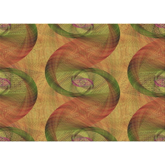 Ahgly Company Indoor Rectangle Patterned Caramel Brown Area Rugs, 2' x 5'
