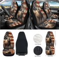 thumbnail image 2 of Renewold Deer American Flag 12 PCS Car Seat Cover Set with Front Car Seat Covers Steering Wheel Cover Seat Belt Cover Trash Can Armrest Cover Rear View Mirror Cover Coaster Keychain Air Vent Pouch, 2 of 7