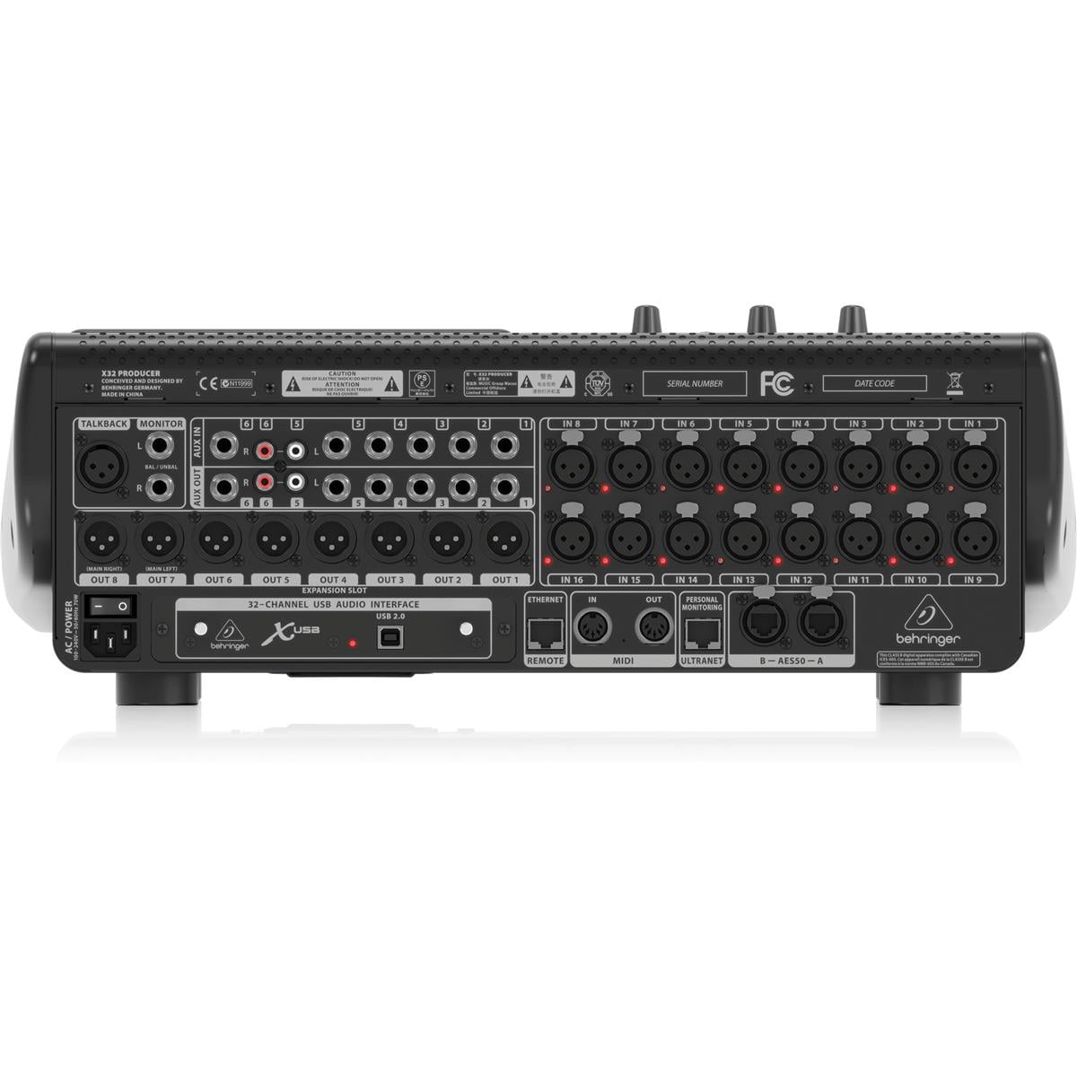 Behringer X32 PRODUCER 40-Input, 25-Bus Rack-Mountable Digital Mixing Console - Bundle With Gator Padded Nylon Carry Bag, 2x 15' XLR Mic Cable