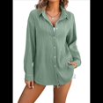 thumbnail image 1 of Camisas de Mujer con Botones, Camisa de Vestir de Larga, Blusa de Trabajo con Cuello Texturizado, Blusas Casuales Elegantes. Judías S, 1 of 9