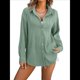 thumbnail image 1 of Camisas de Mujer con Botones, Camisa de Vestir de Larga, Blusa de Trabajo con Cuello Texturizado, Blusas Casuales Elegantes. Judías XL, 1 of 9