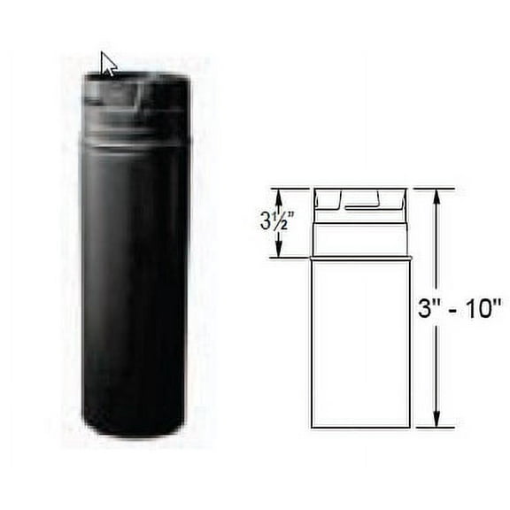 Dura Vent 4PVP-48AB 4 x 48 in. PelletVent Pro Pipe Extension - Black